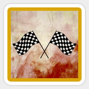 racing flags Sticker